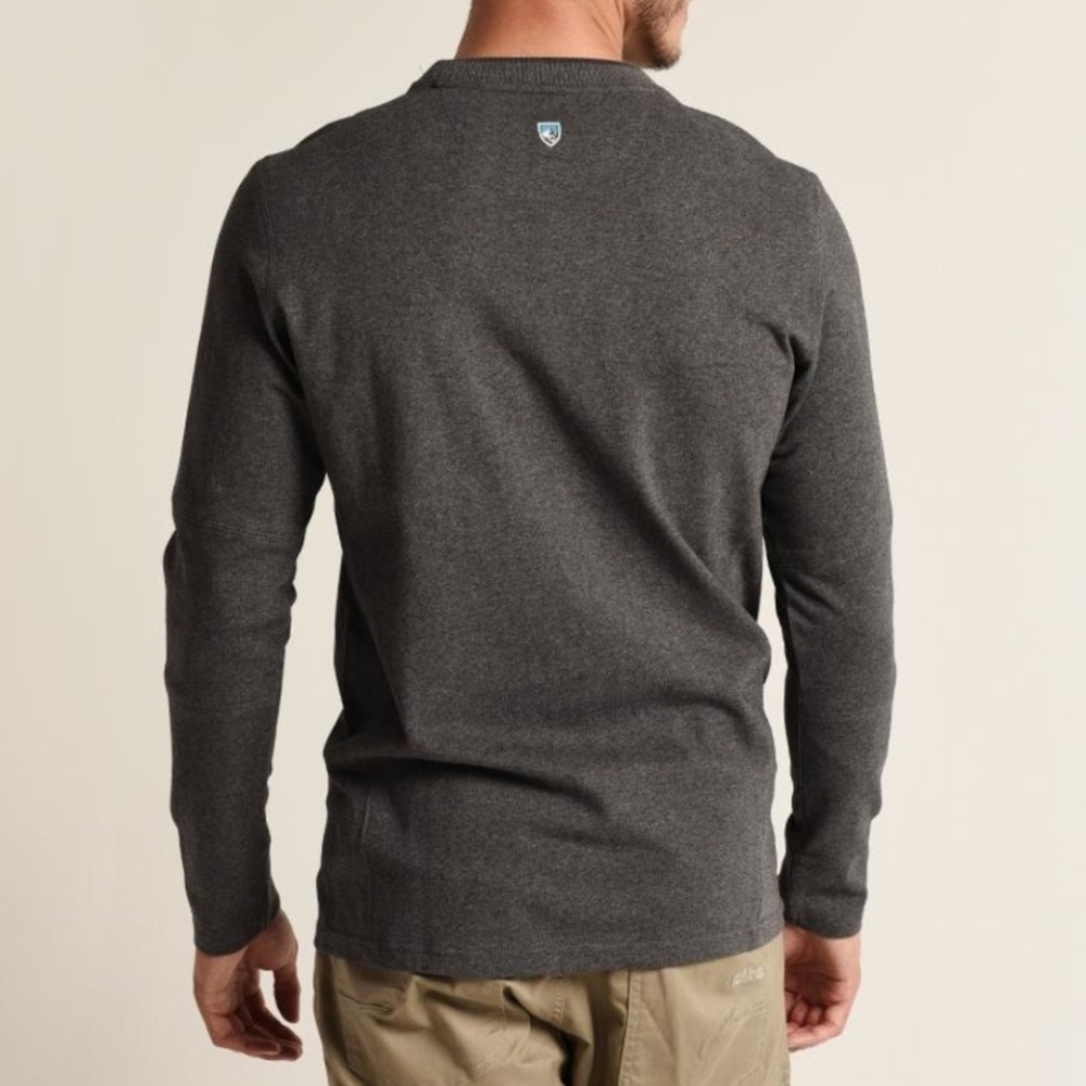 Kuhl Ace Pullover Charcoal Gray Organic Cotton Crewneck Long Sleeve Men's Size S - Picture 2 of 16